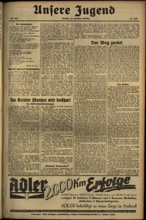 Zweite Ausgabe vom Mittwoch, den 25. Juli 1934.