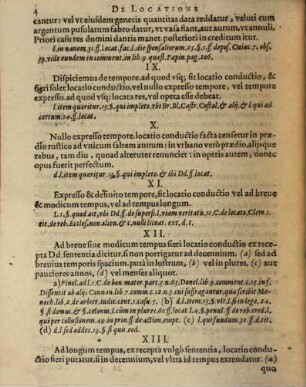 Classis I. disp. V. de locatione et conductione