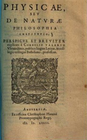 Physicae, Sev De Naturae Philosophia Institvtio, ...
