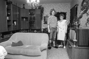Karnevalisten in der Wohnung