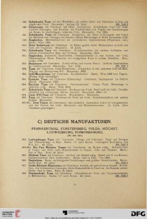 C) Deutsche Manufakturen (Nr. 362-387)