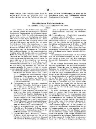 Die städtische Volkshochschule : (Schluß)