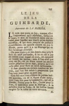 Le Jeu de la Guimbarde, Autrement dit La Mariée.