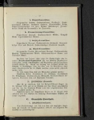 C. Gemeinde-Haushalt.