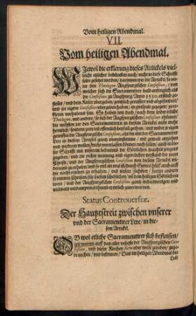 VII. Vom heiligen Abendmal.