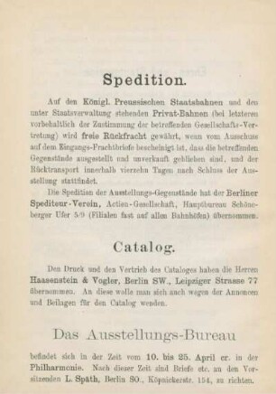 Das Ausstellungs-Bureau