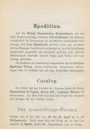 Das Ausstellungs-Bureau