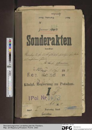 Überweisung der für den Kriegsbedarf erforderlichen Grundstücke und vorhandenen Gebäude im Stadtkreise Spandau