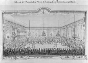 Ball paré im Palais des Grafen Flemming in Wien 1719