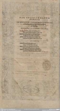 PAR EPIGRAMMATUM