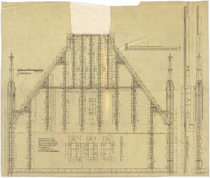 Billing, Hermann; Karlsruhe, Karlstr. 49 b; Saalbau für Methodistengemeinde - Giebel
