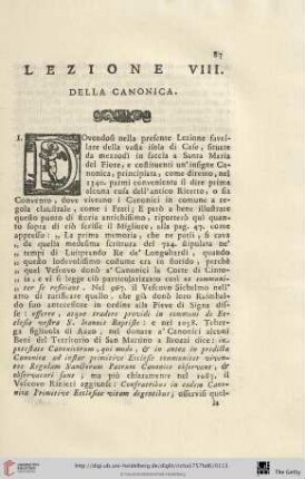 Lezione VIII.