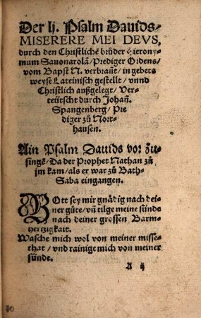 Der LI. Psalm Davids, Miserere mei Deus