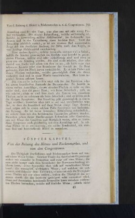 Fünftes Kapitel. Von der Reizung des Hirnes und Rückenmarkes, ...