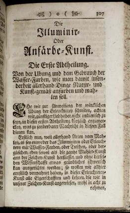 Die Erste Abtheilung - Die Zehende Abtheilung.