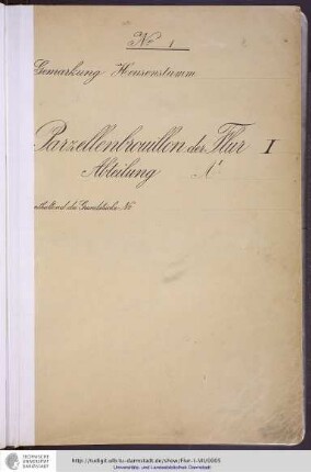 No. 1 Gemarkung Heusenstamm, Flur I, Abteilung AI