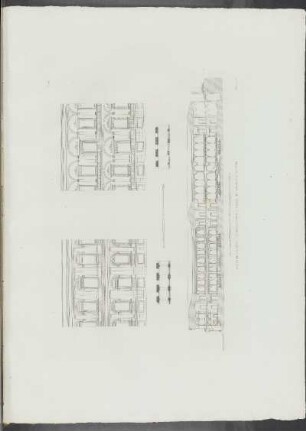 Pl. 37. Coupe Du Couvent Des Bénédictins A Catane Et Détails Des Cours.