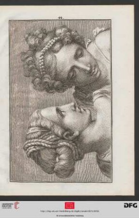 Taf. 44 [Kopfstudien Frau (Schraffur)]
