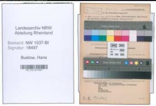 Entnazifizierung Hans Buelow , geb. 03.10.1895 (Lehrer)