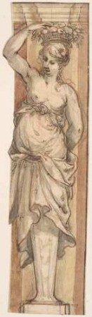 Karyatide (nach l. gewandt)