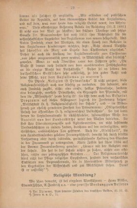 Religiöse Wandlung?
