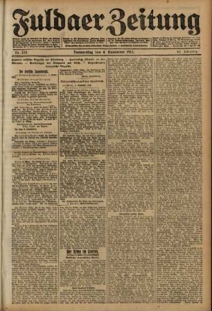 Ausgabe vom Donnerstag, den 04. November 1915.
