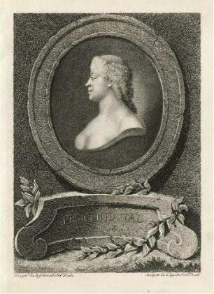 Bildnis Maria Antonie (Walpurgis, von Bayern-Österreich), Kurfürstin (Friedrich Christian Leopold) von Sachsen, Malerin, Dichterin, Komponistin 1724-1780