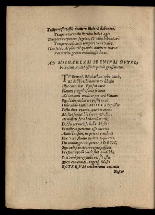 Ad Michaelem Idenium Guterbocensem ...