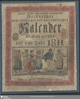 1811: Königl.-Sächs. allergnäd. privilegirter Meißnischer gemeinnütziger und unterhaltender Calender für Stadt und Land
