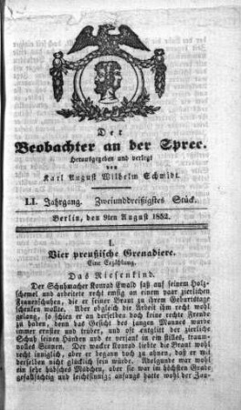 32. Stueck, 9. August 1852