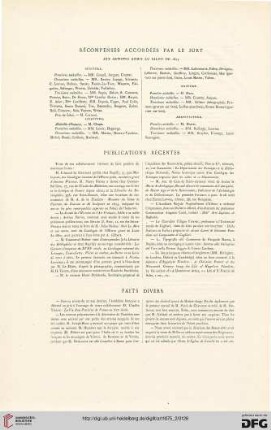 Publication récentes