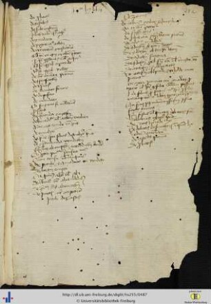[242r] Verzeichnis der Codex-Titel zu 24r-165r und zu 166r-185r.