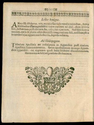 Lector benigne.