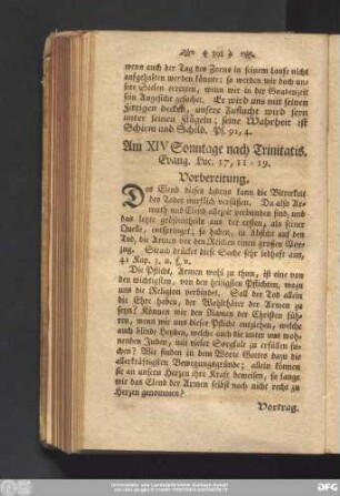 Am XIV Sonntage nach Trinitatis. Evang. Luc. 17, 11 - 19.
