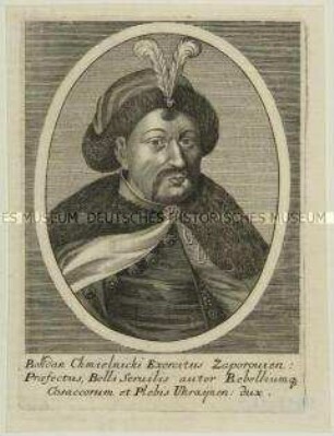 Porträt des Kosakenführers Bohdan Chmelnyzkj