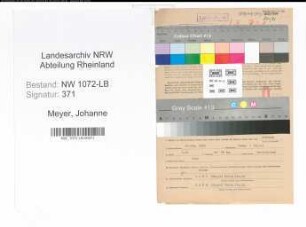Entnazifizierung Johanne Meyer , geb. 29.08.1899 (Stenotypistin)