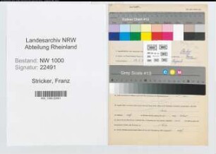 Entnazifizierung Franz Stricker, geb. 19.09.1893 (Arbeiter)