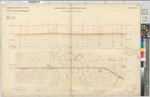 Bahnlinie Münster-Rheda-Lippstadt: Nivellements- und Situationsplan, Blatt 24: km 47,000 bis km 49,000, M. 1:2.500 und M. 1:250 Vp.: Hannover, Münster