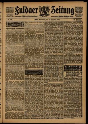 Zweite Ausgabe vom Donnerstag, den 17. Dezember 1903.