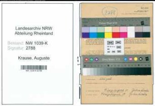 Entnazifizierung Auguste Krause , geb. 08.08.0000 ()