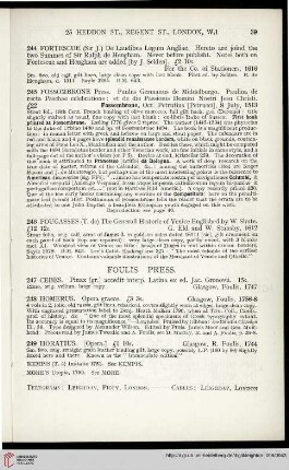 Foulis press (Nr. 247-253)