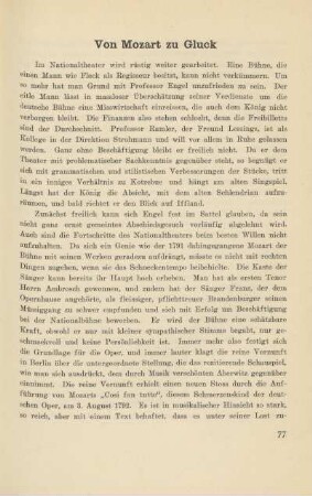 Von Mozart zu Gluck