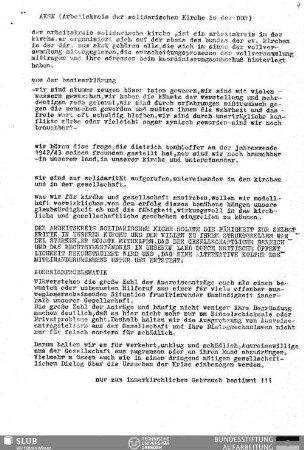 AKSK (Arbeitskreis der solidarischen Kirche in der DDR)