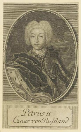 Bildnis Petrus II., Czaar von Russland