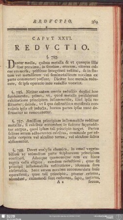Caput XXVI. Reductio