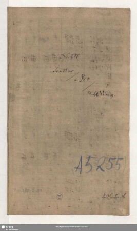 Sanctus - Mus.3494-D-501 - Mus.3494-D-501a : Coro, orch, bc - D