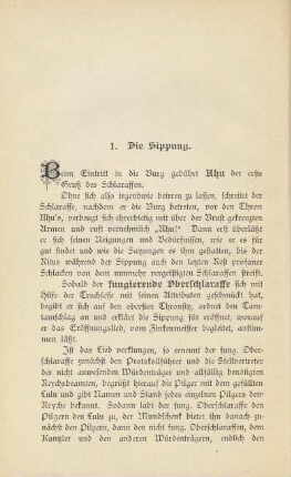 1. Die Sippung