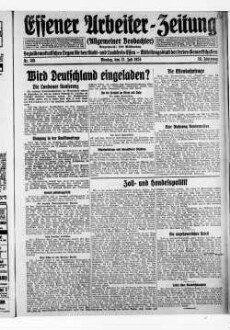 Essener Arbeiter-Zeitung. 1919-1926