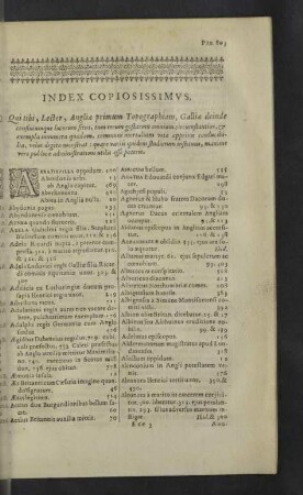 Index Copiosissimus.
