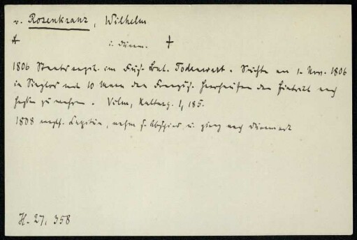 Rosenkranz, Wilhelm v.
